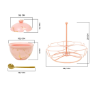 BM715 Pink Tempat Sambal Dengan Motif Marmer